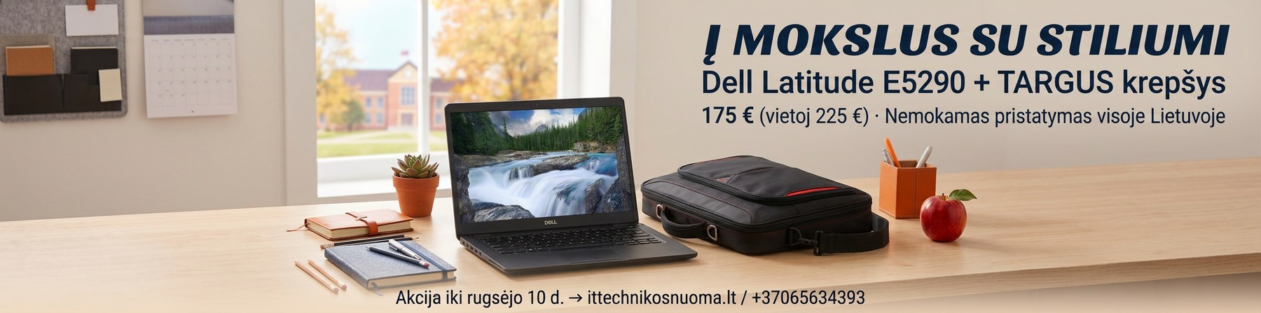Akcija: Dell Latitude E5290 + TARGUS krepšys už 175 €